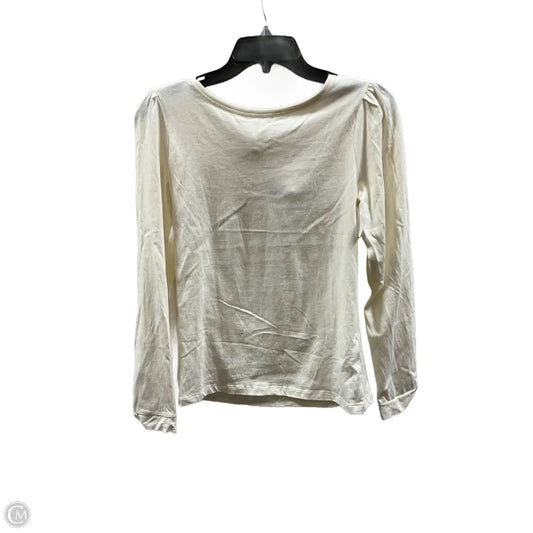 Top Long Sleeve By J. Crew In Cream, Size: S