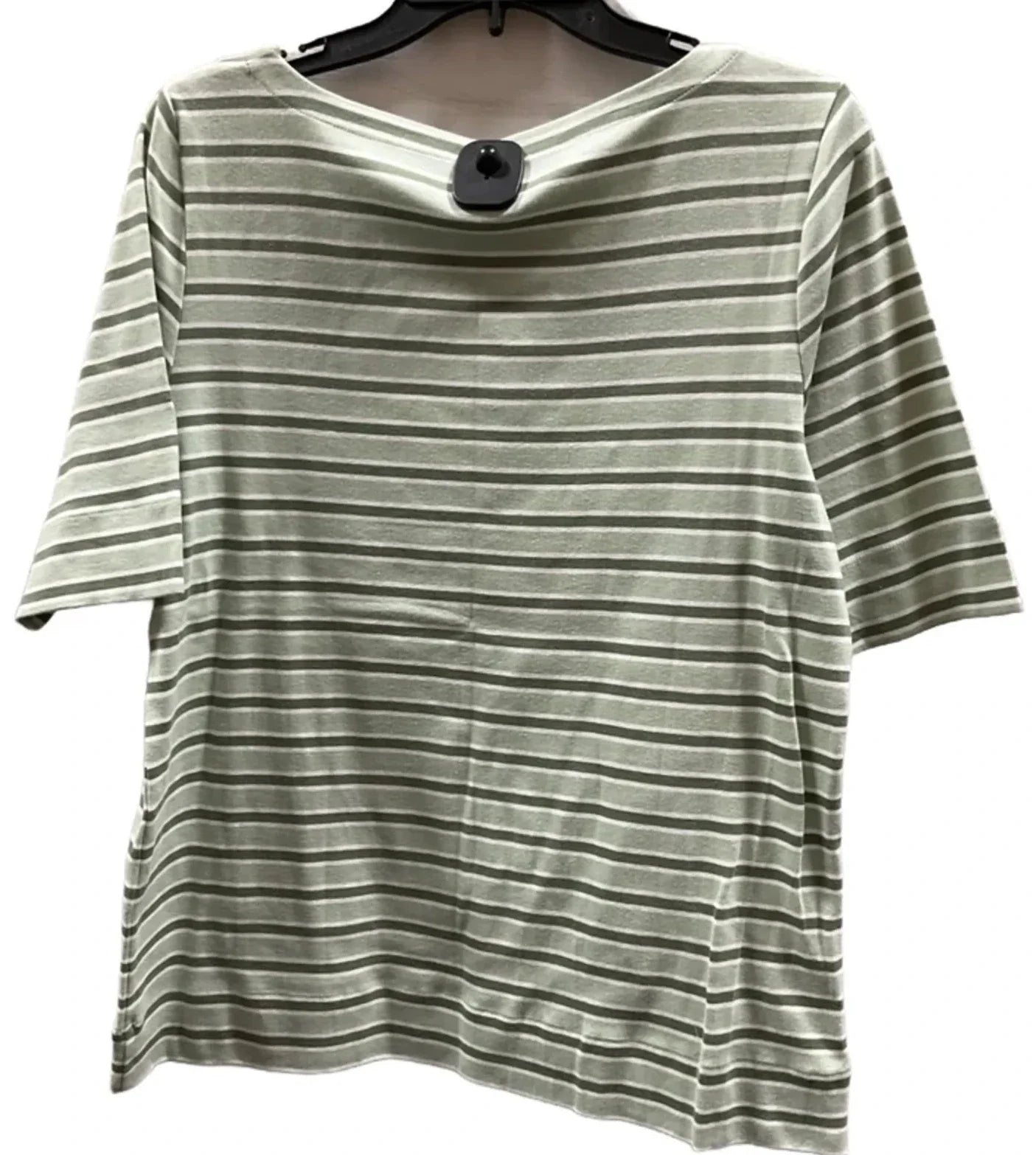 Top Short Sleeve Basic By Chicos In Striped Pattern, Size: L