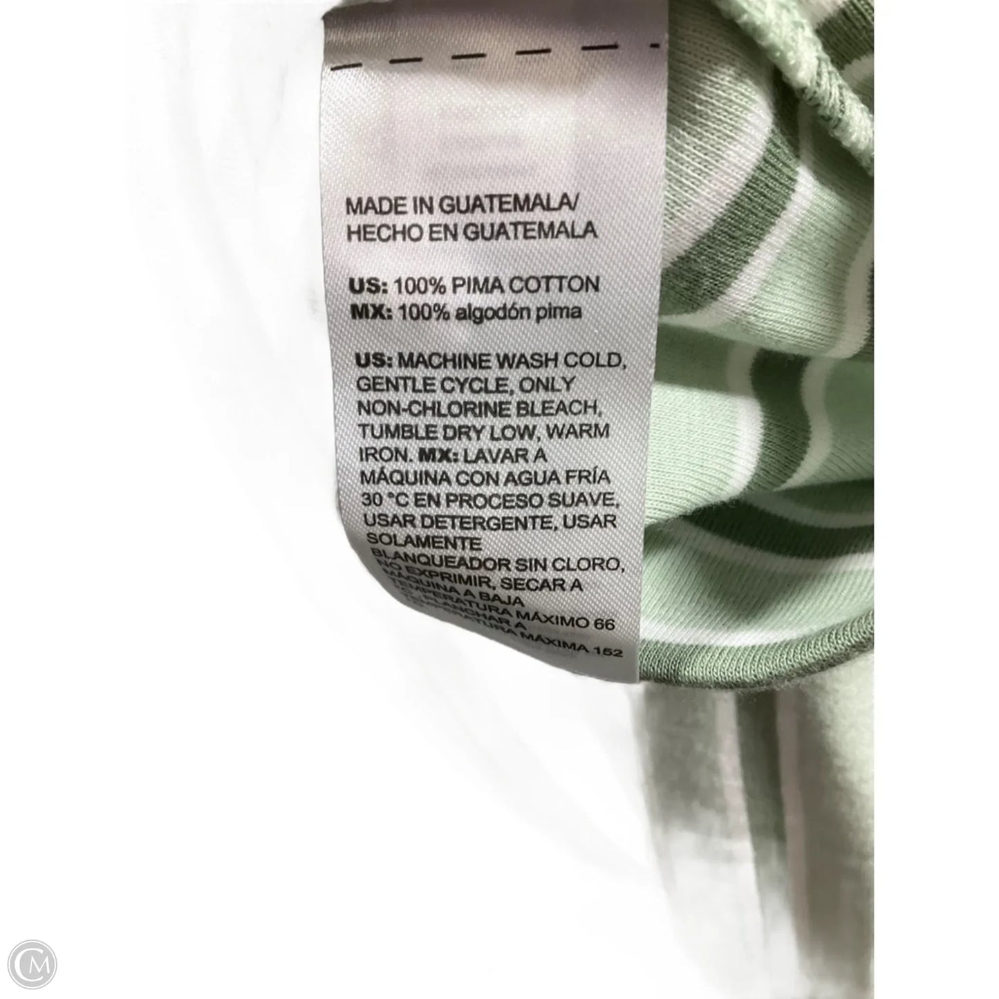 Top Short Sleeve Basic By Chicos In Striped Pattern, Size: L