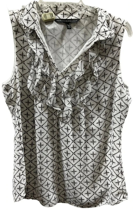 Top Sleeveless By White House Black Market In Black & White, Size: S