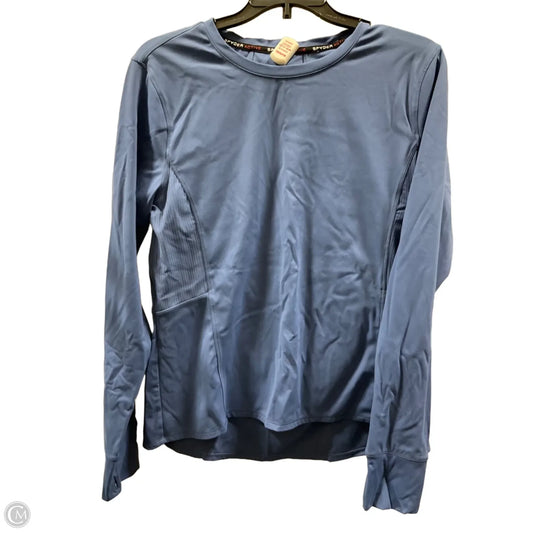 Athletic Top Long Sleeve Crewneck By Spyder In Blue, Size: L