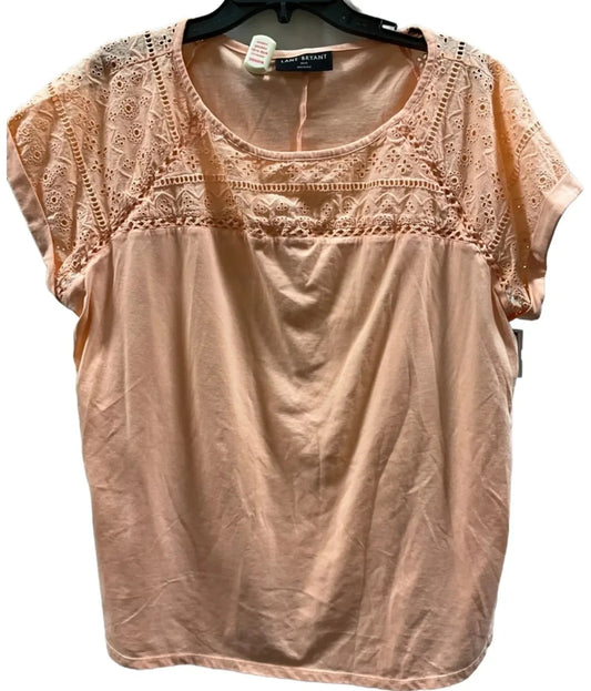 Top Short Sleeve Basic By Lane Bryant In Orange, Size: 2x