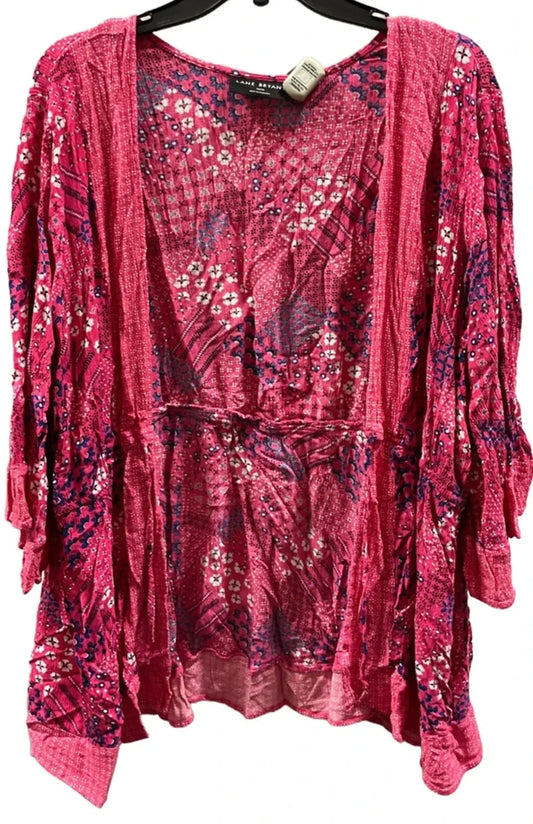 Cardigan By Lane Bryant In Pink, Size: 2x
