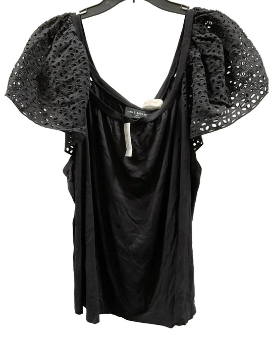Top Short Sleeve Basic By Lane Bryant In Black, Size: 2x
