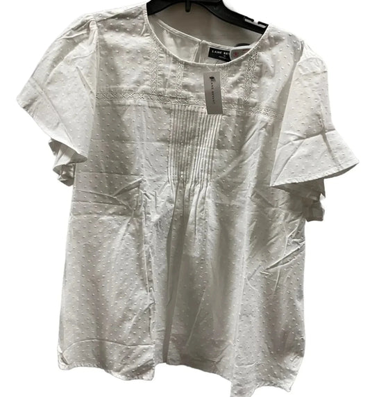Top Short Sleeve Basic By Lane Bryant In White, Size: 2x