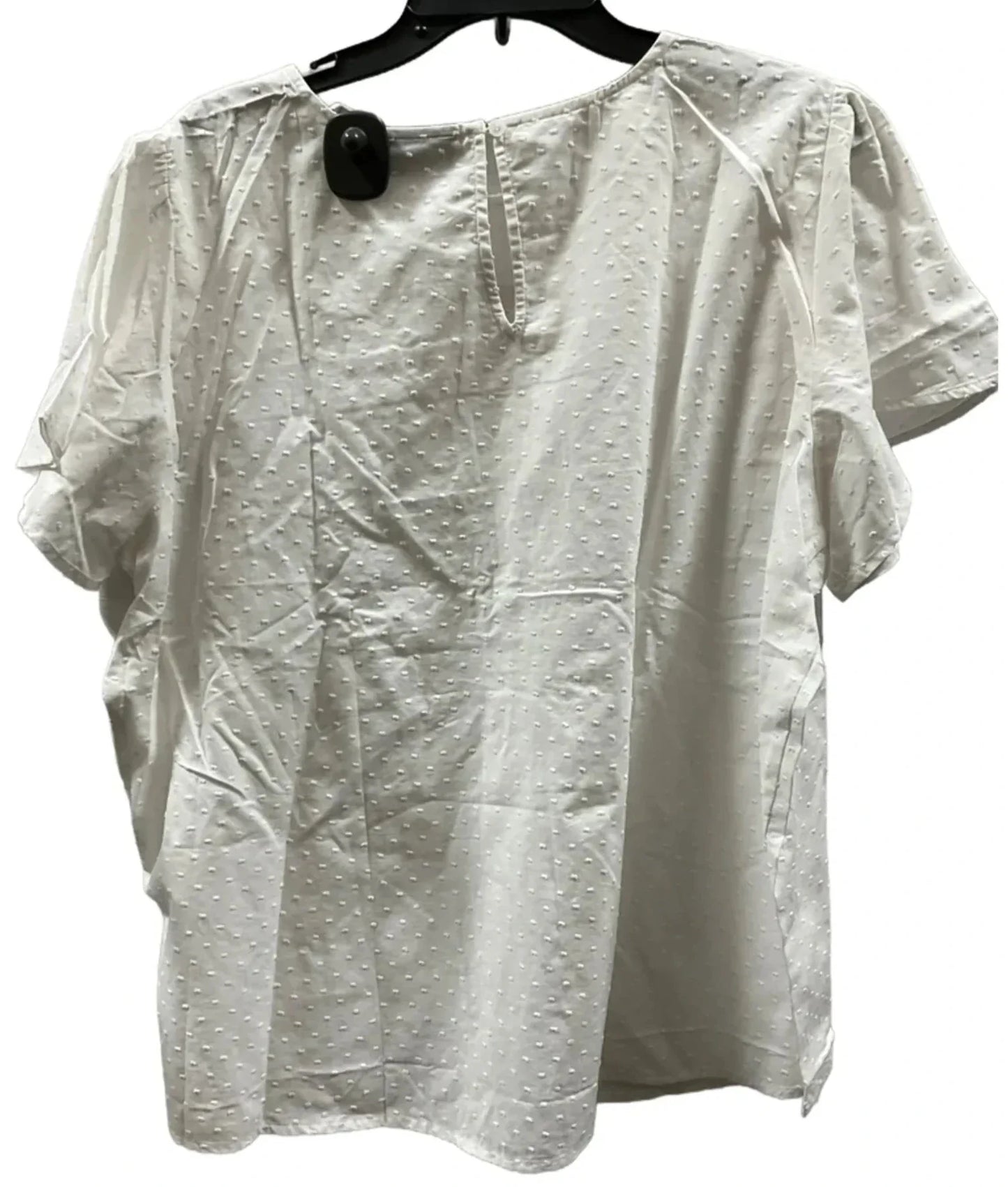Top Short Sleeve Basic By Lane Bryant In White, Size: 2x