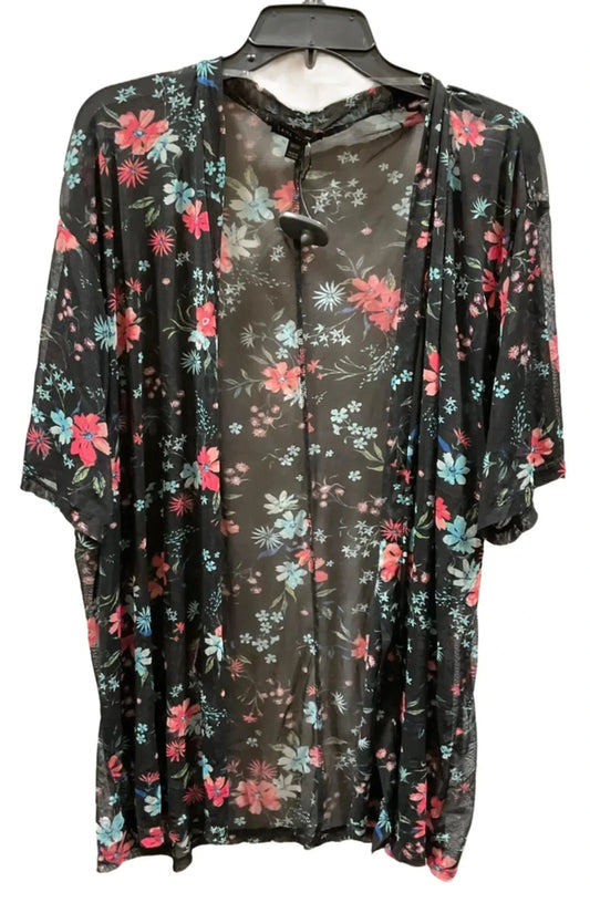 Cardigan By Lane Bryant In Floral Print, Size: 2x