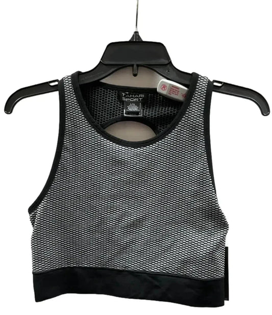 Athletic Bra By Tahari In Black & White, Size: L