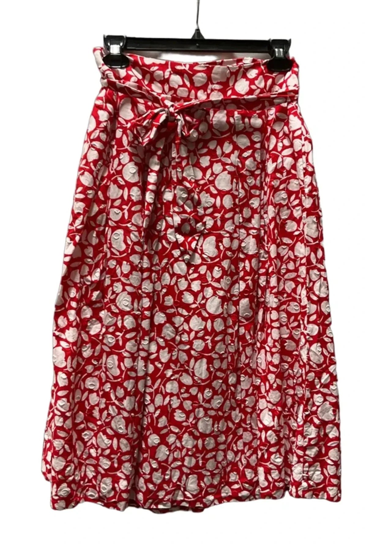 Skirt Midi By Talbots In Red & White, Size: 2