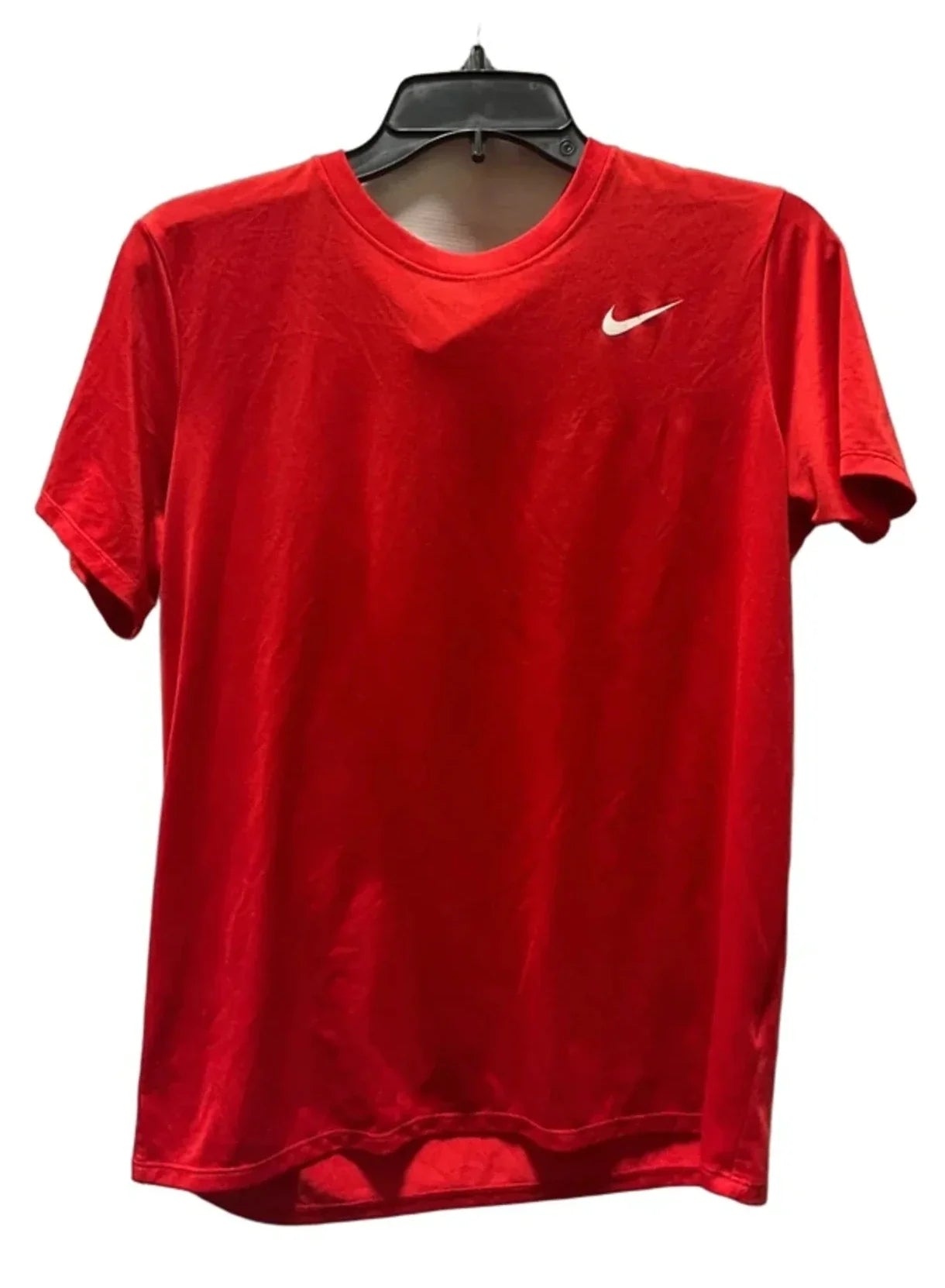 Athletic Top Short Sleeve By Nike In Red, Size: L
