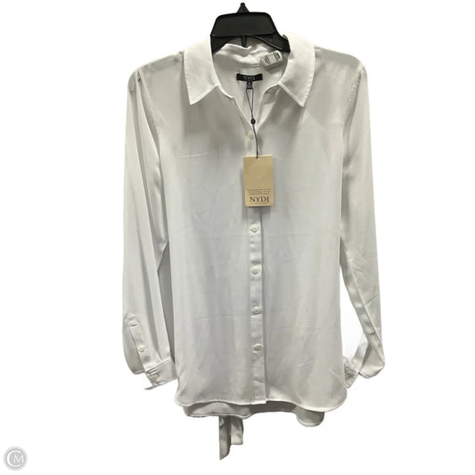 Blouse Long Sleeve By Not Your Daughters Jeans In White, Size: S