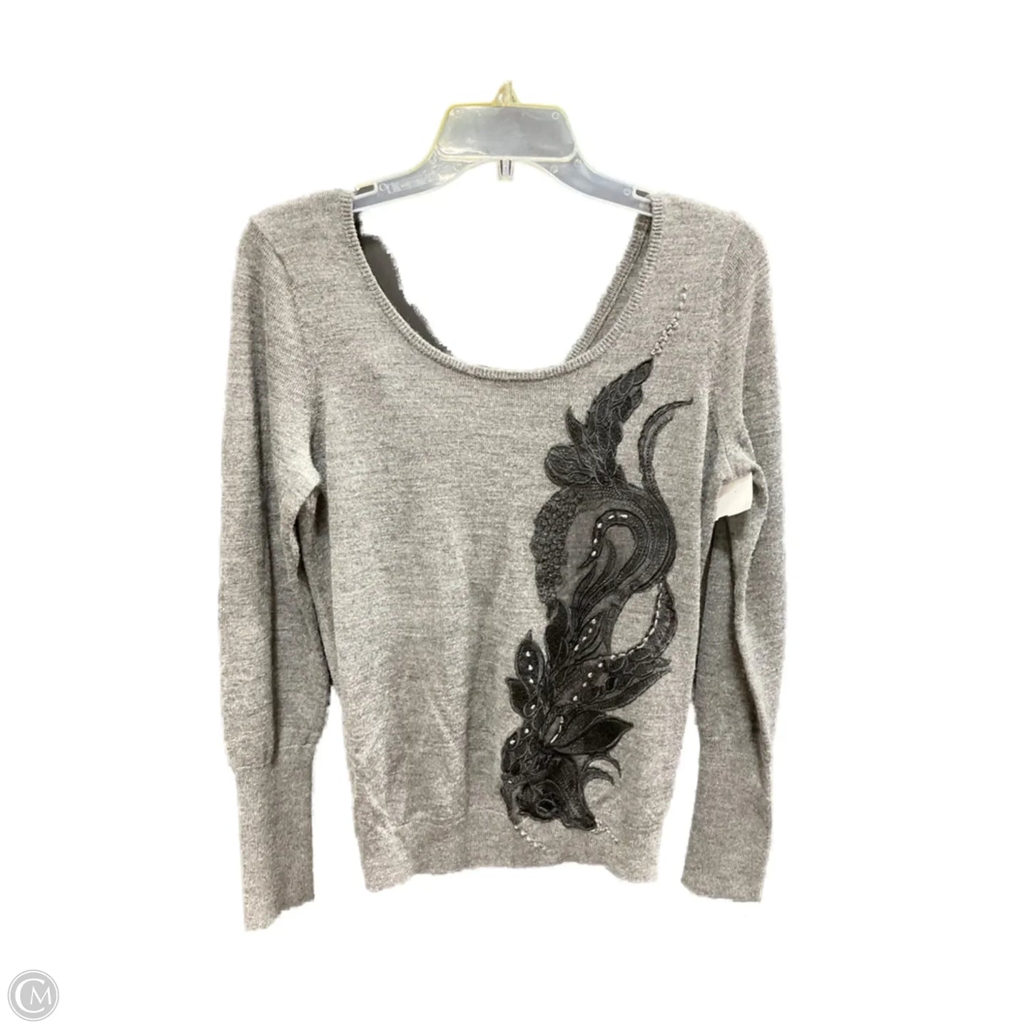 Top Long Sleeve By Clothes Mentor In Grey, Size: M