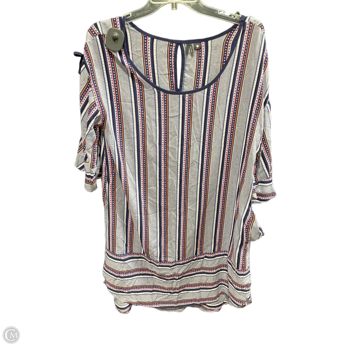 Top Short Sleeve By Kensie In Striped Pattern, Size: S