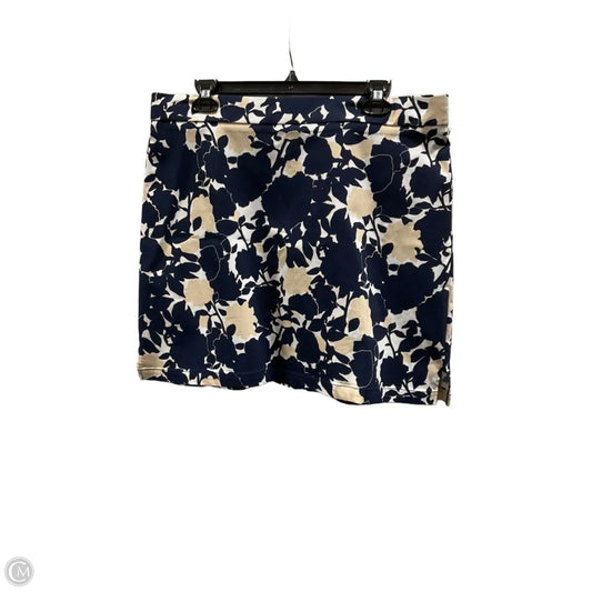 Athletic Skort By Rafaella In Floral Print, Size: 14