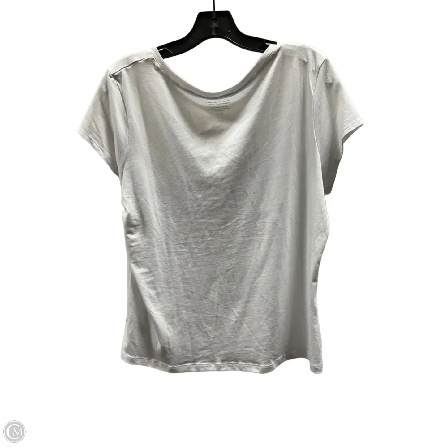 Top Short Sleeve Basic By Tahari In White, Size: Xl