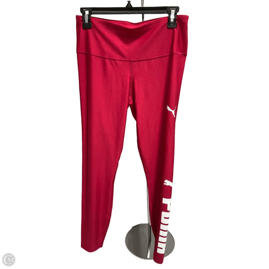 Athletic Leggings By Puma In Red, Size: M