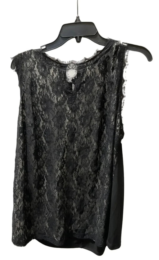 Top Sleeveless By Inc In Black, Size: 2x