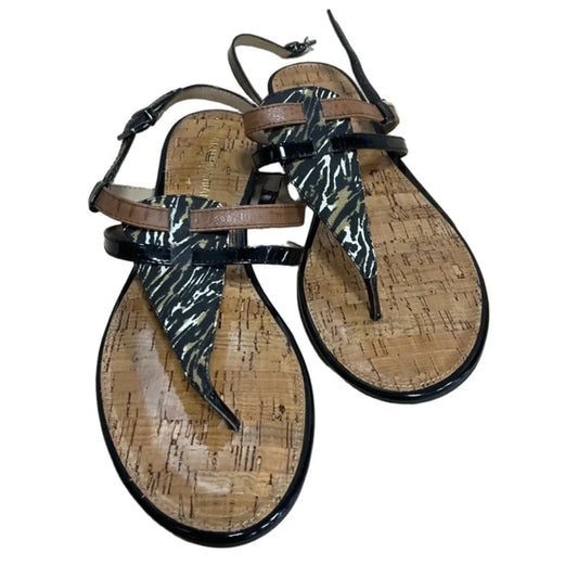 Sandals Flip Flops By Arturo Chiang In Animal Print, Size: 10