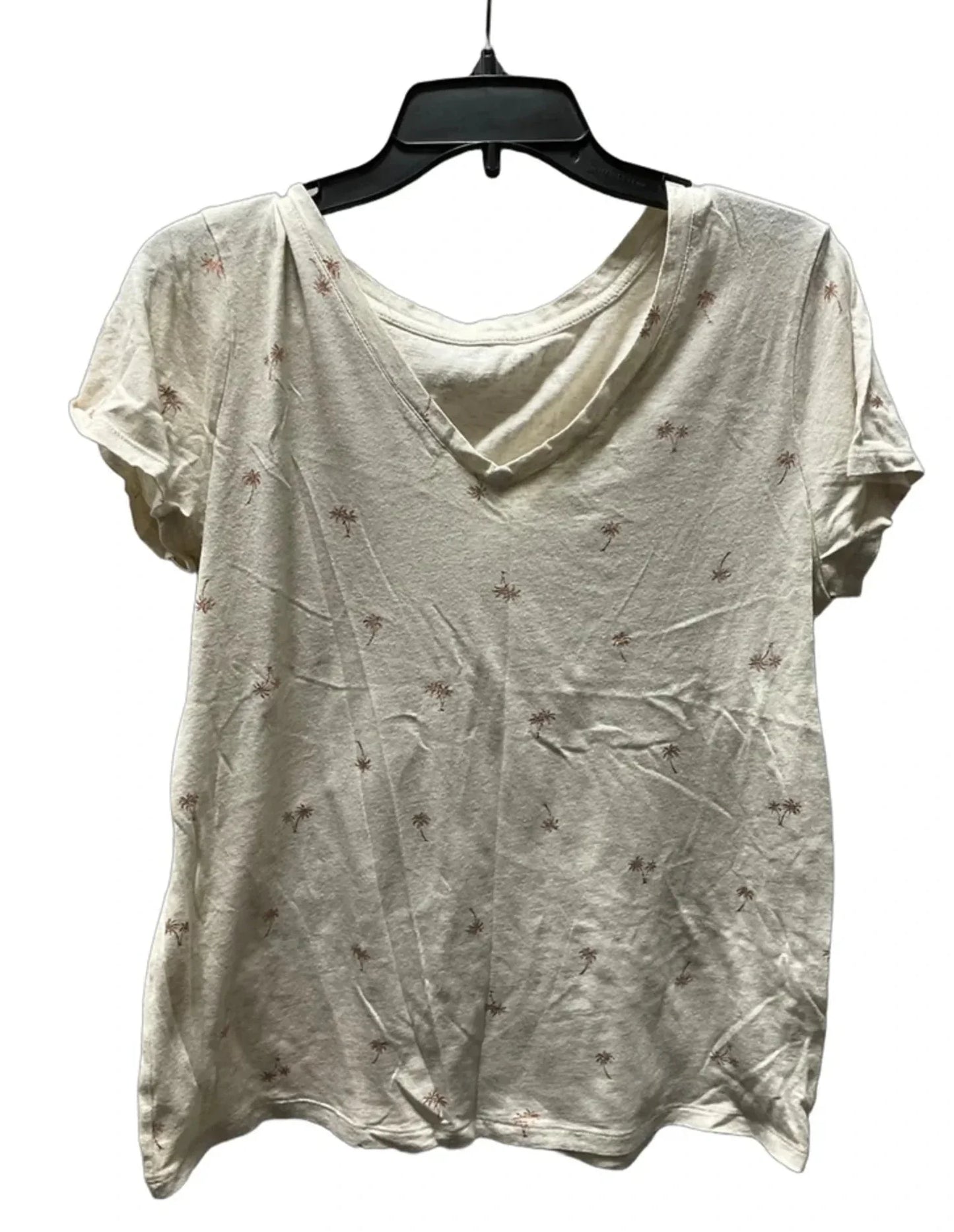 Top Short Sleeve Basic By Gap In Grey, Size: L