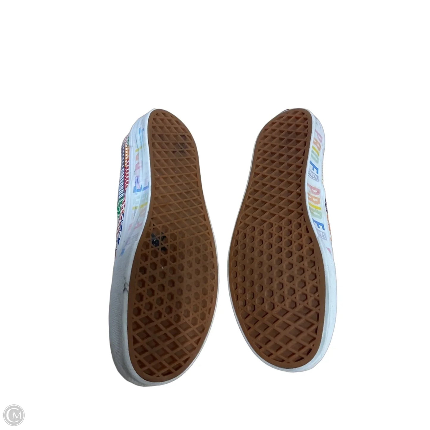 Shoes Flats By Vans In Rainbow Print, Size: 9