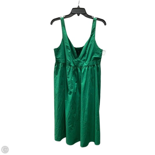 Dress Casual Midi By Banana Republic In Green, Size: L