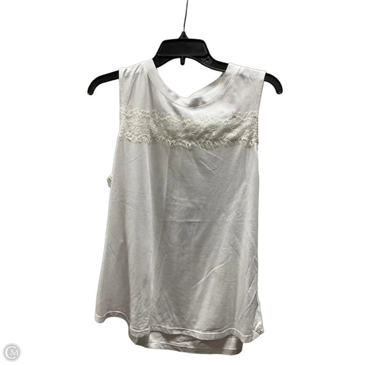 Top Sleeveless By Banana Republic In White, Size: L
