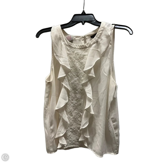 Top Sleeveless By Ann Taylor In Cream, Size: L
