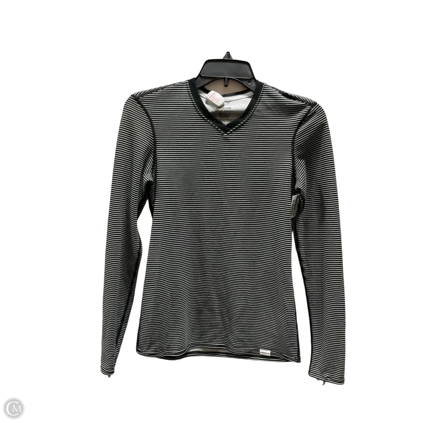 Athletic Top Long Sleeve Crewneck By Patagonia In Striped Pattern, Size: S