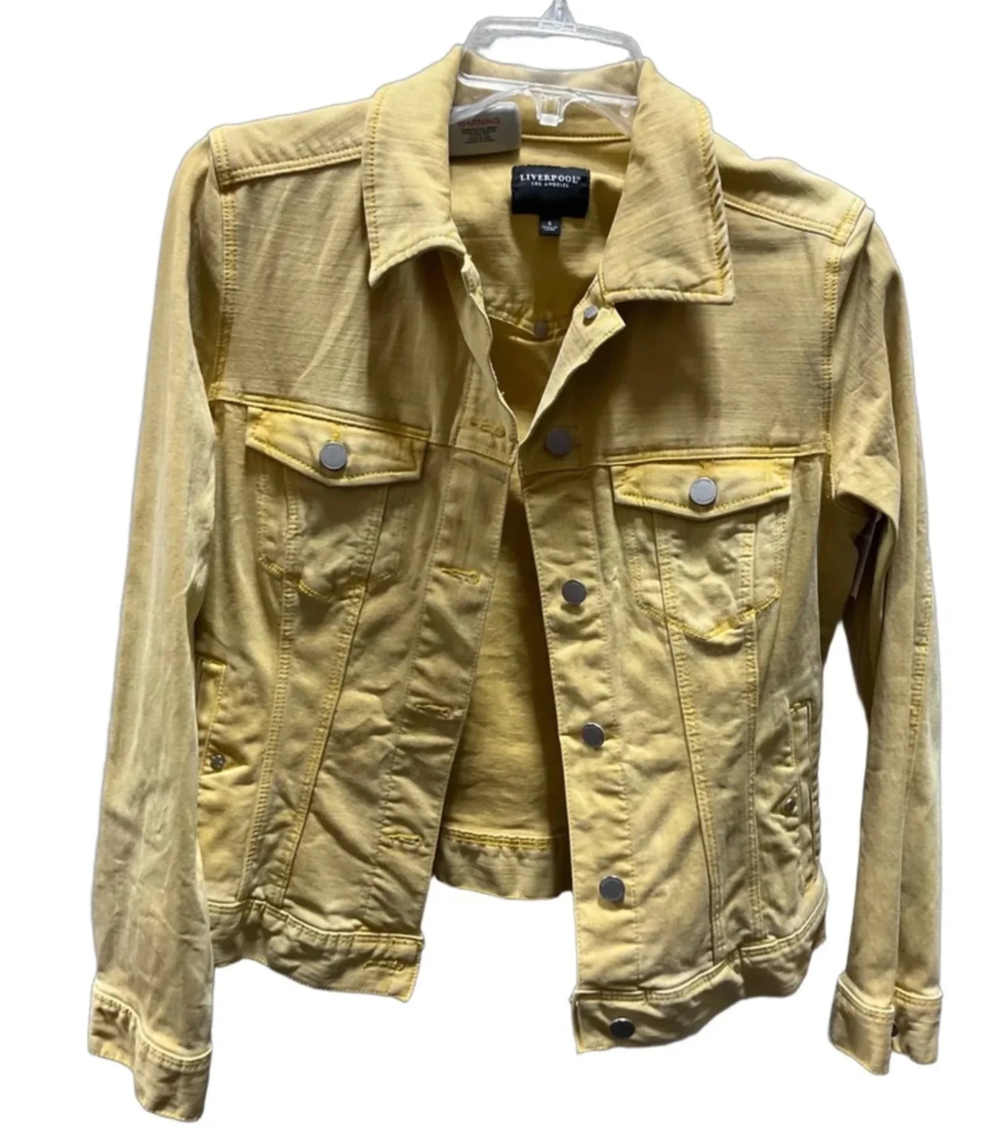 Jacket Denim By Liverpool In Yellow Denim, Size: S