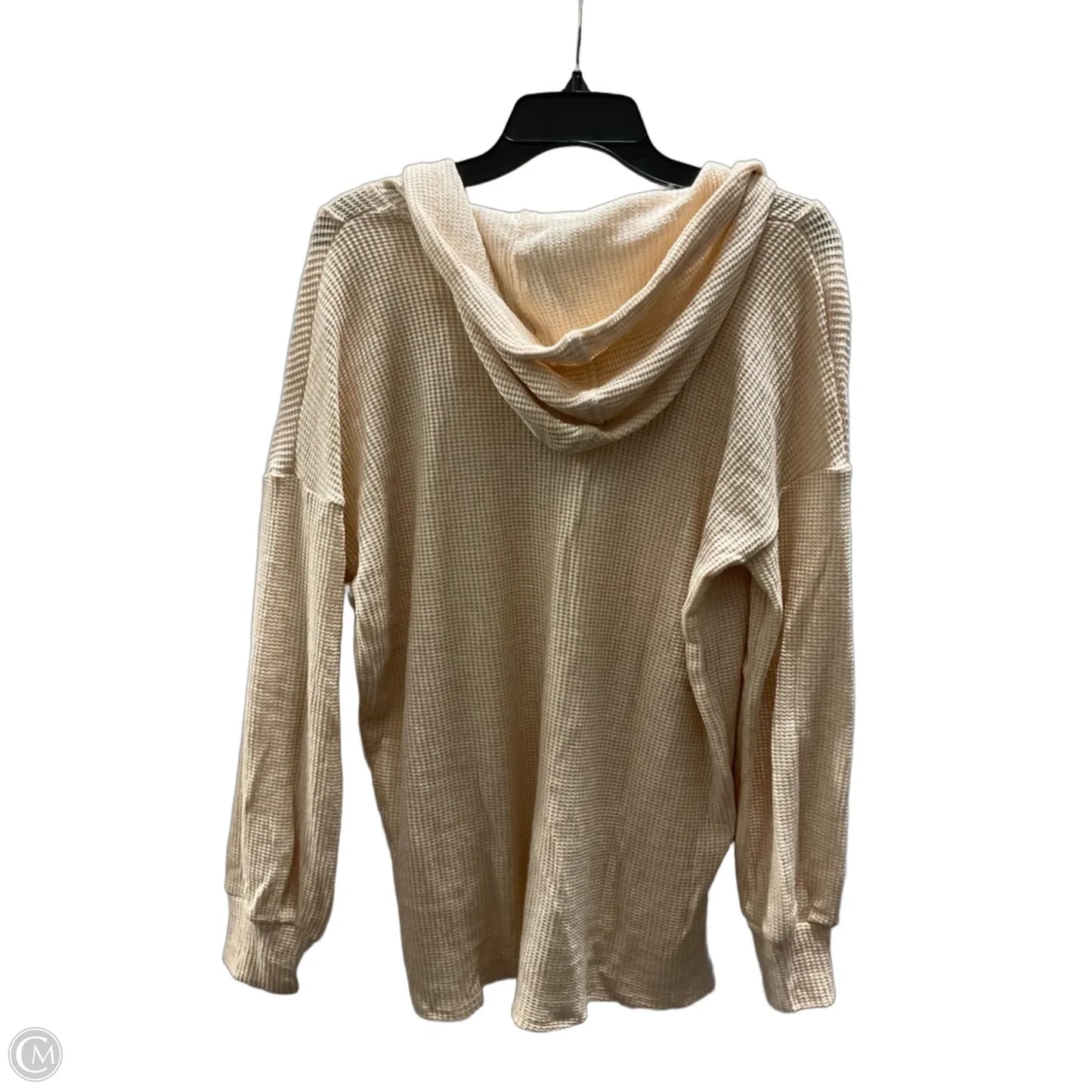 Top Long Sleeve By Gibson In Cream, Size: L