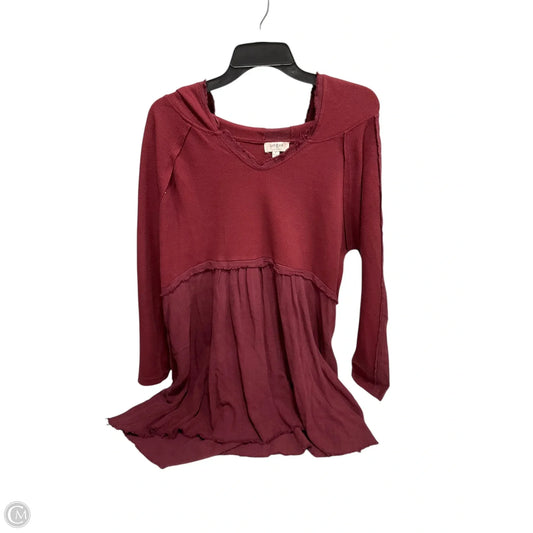 Top Long Sleeve By Umgee In Maroon, Size: M