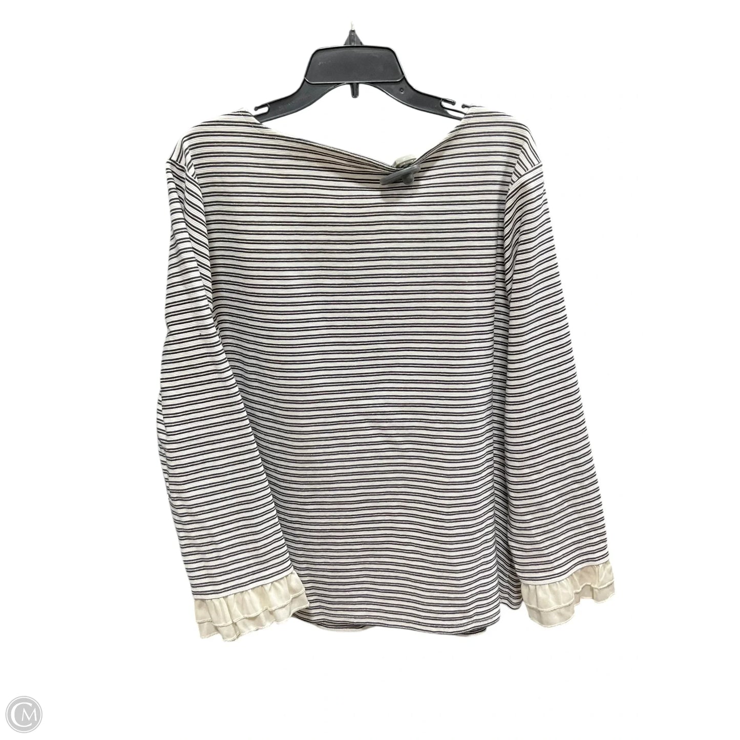 Top 3/4 Sleeve By Talbots In Striped Pattern, Size: 3x