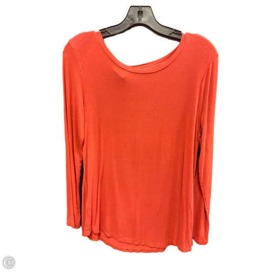 Top Long Sleeve Basic By Versona In Orange, Size: M