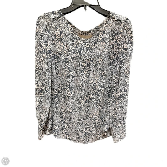 Top Long Sleeve By Loft In Navy, Size: S