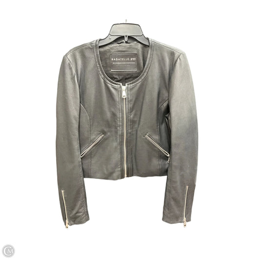 Jacket Leather By Cmc In Black, Size: L