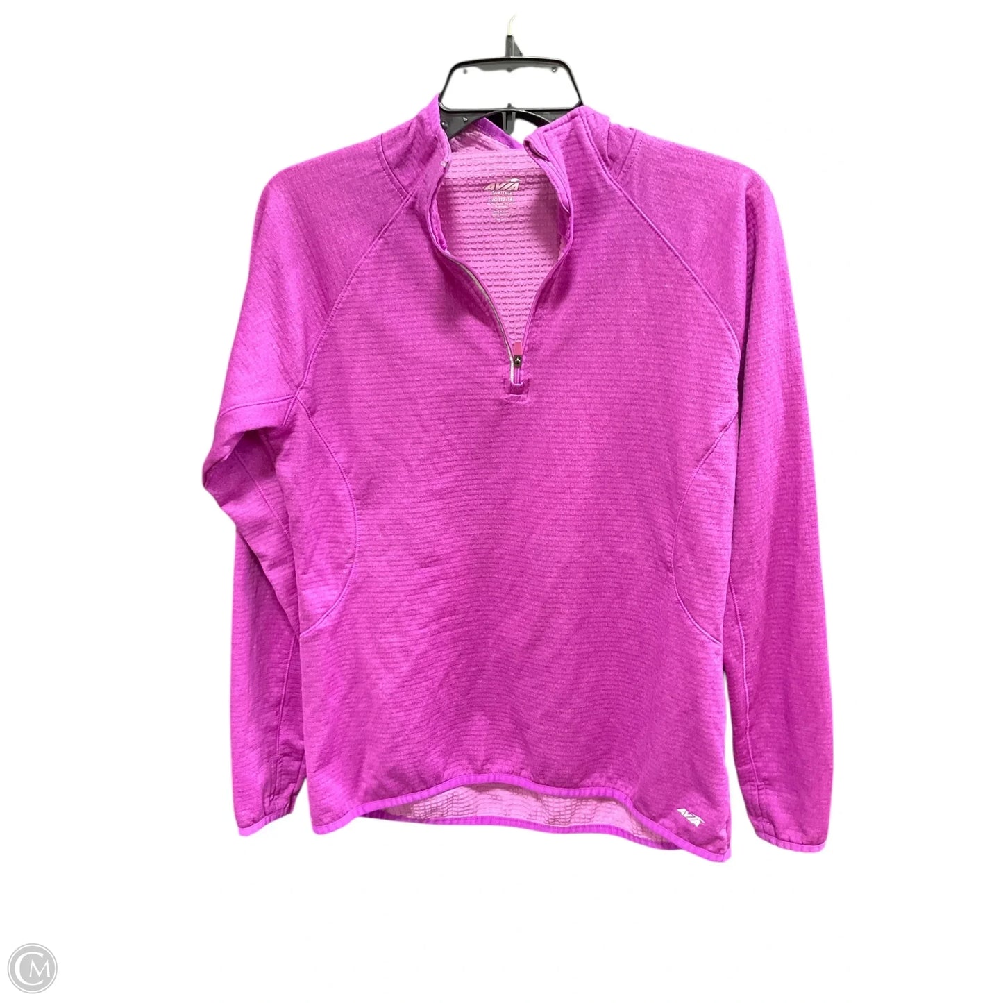 Athletic Top Long Sleeve Collar By Avia In Purple, Size: L