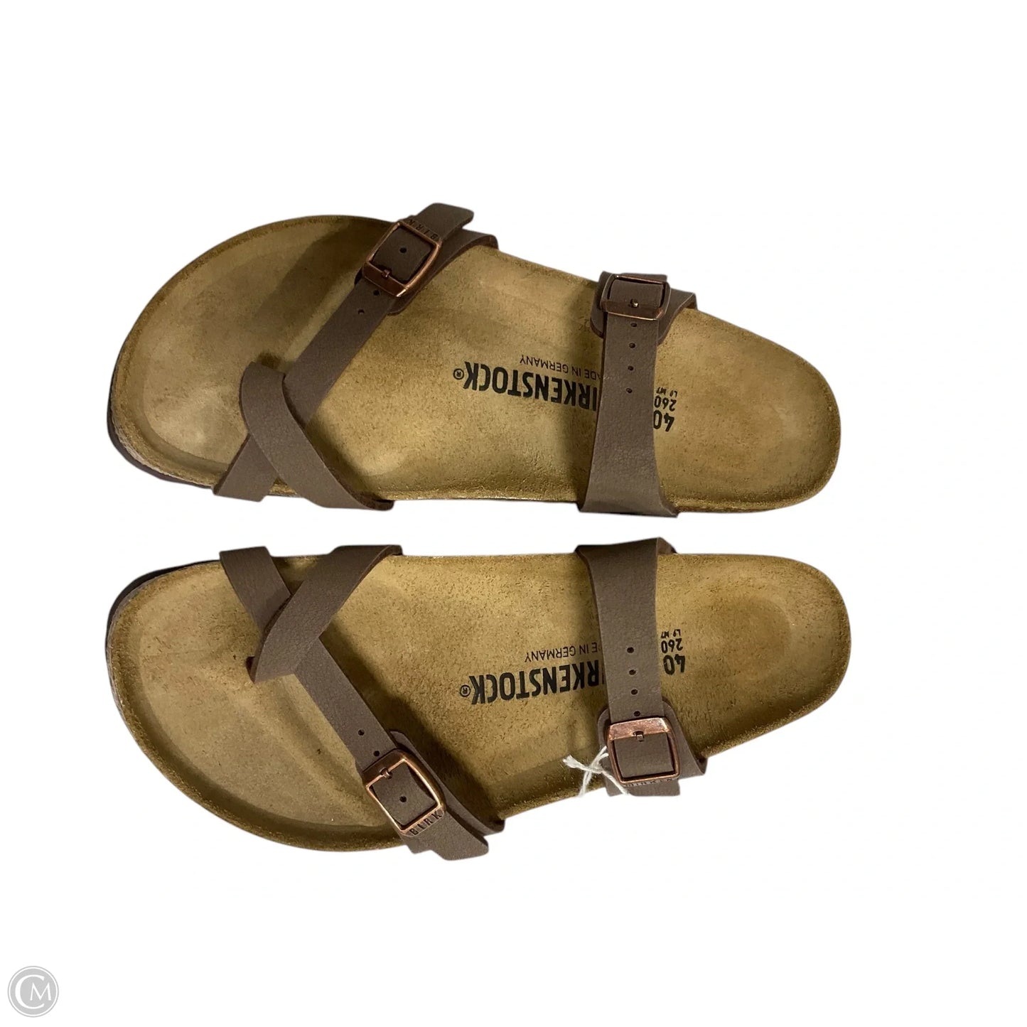 Sandals Flats By Birkenstock In Beige, Size: 9
