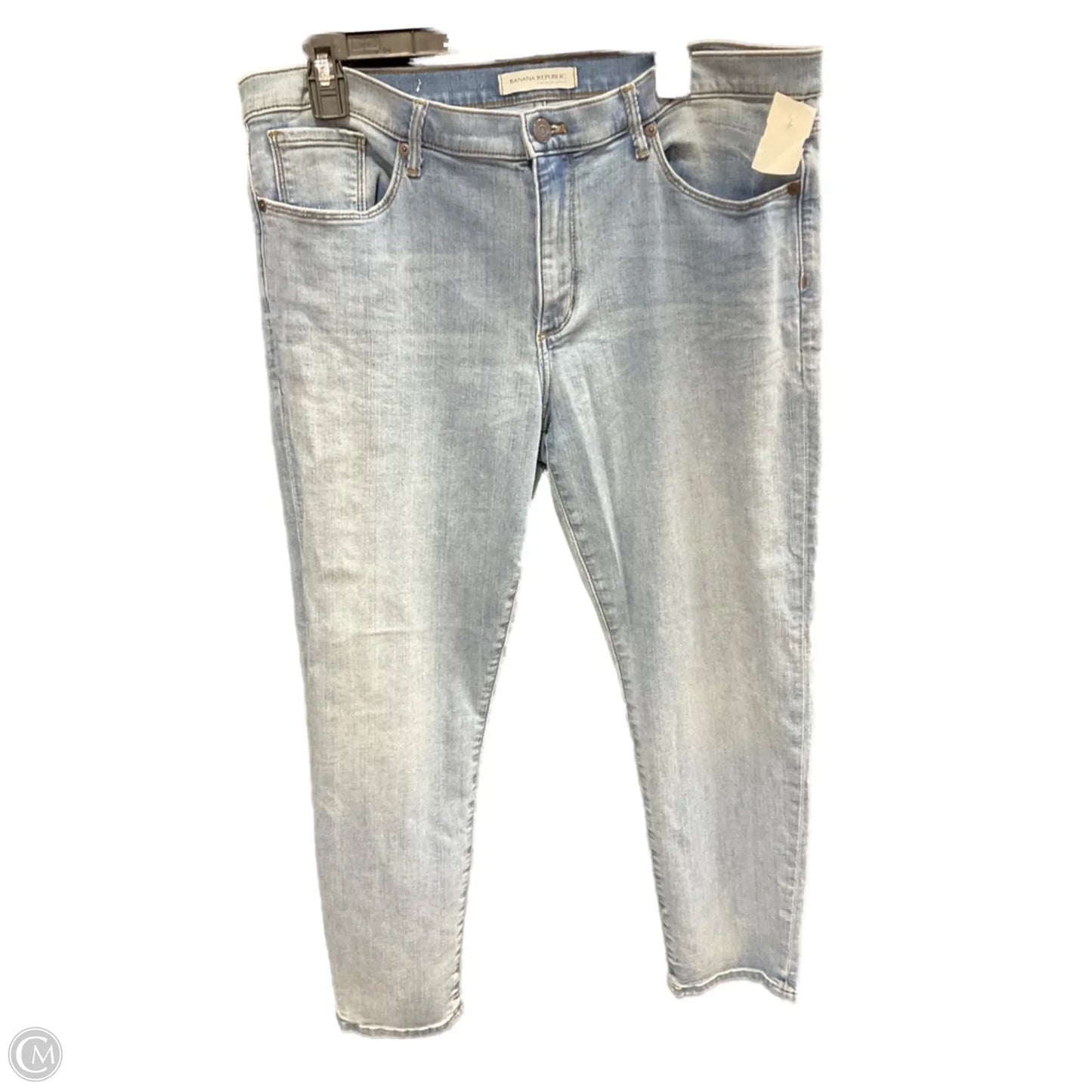 Jeans Skinny By Banana Republic In Blue Denim, Size: 16