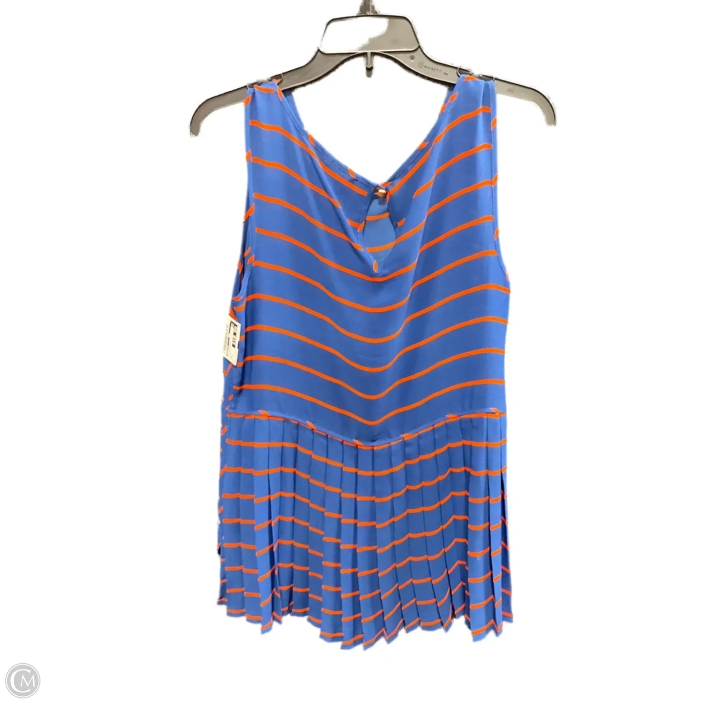 Top Sleeveless By Nautica In Striped Pattern, Size: L
