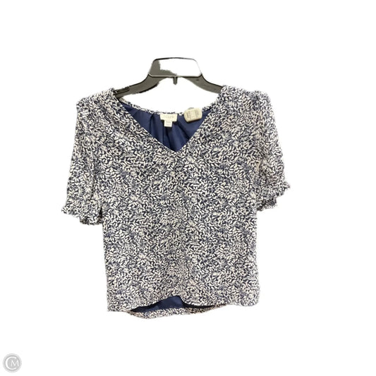 Top Short Sleeve By J. Crew In Blue & White, Size: Xxs