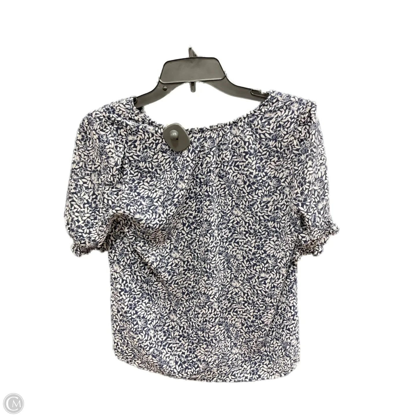 Top Short Sleeve By J. Crew In Blue & White, Size: Xxs
