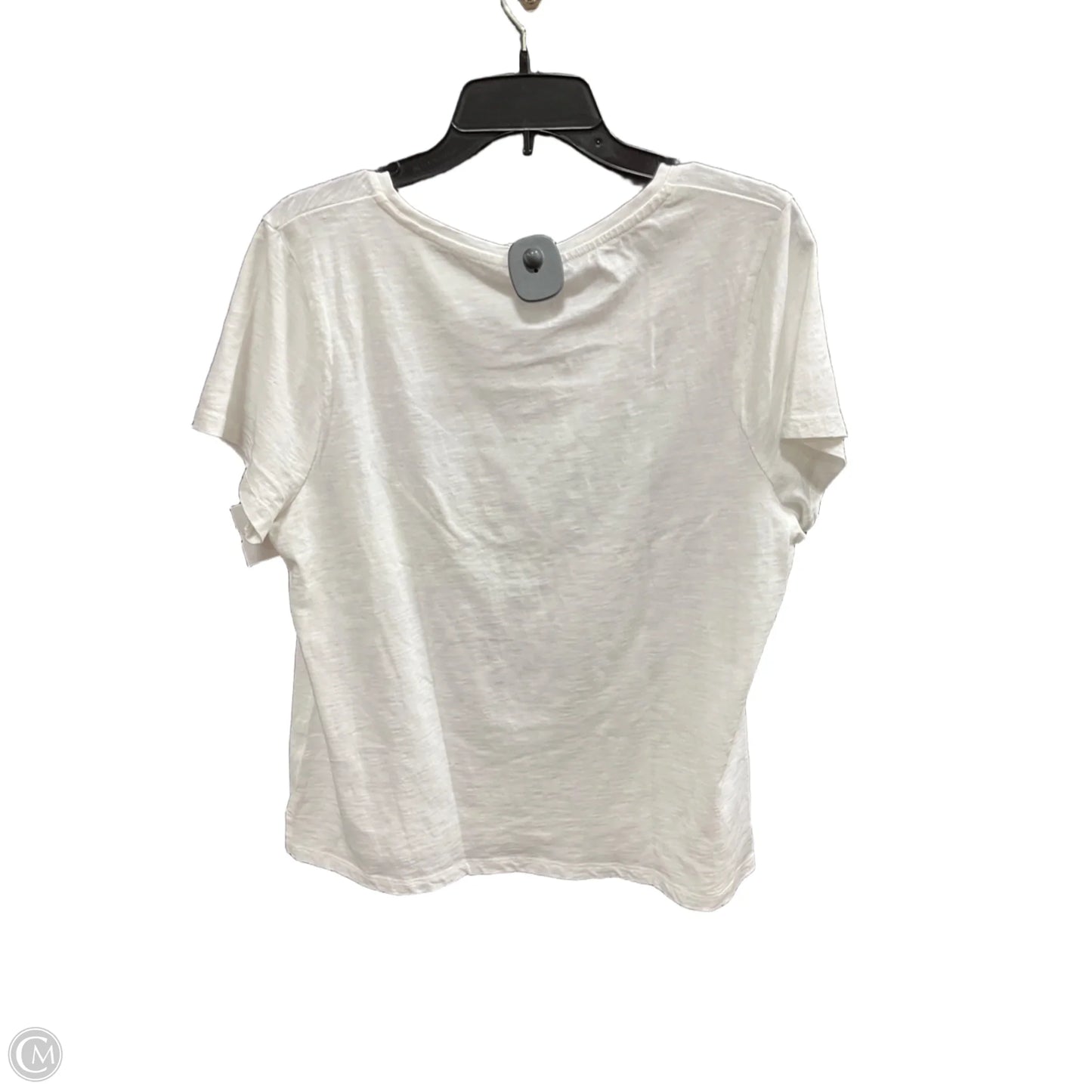 Top Short Sleeve By Talbots In White, Size: Xlp