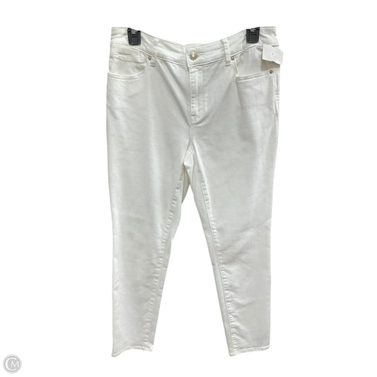Jeans Jeggings By Chicos In Cream Denim, Size: 6