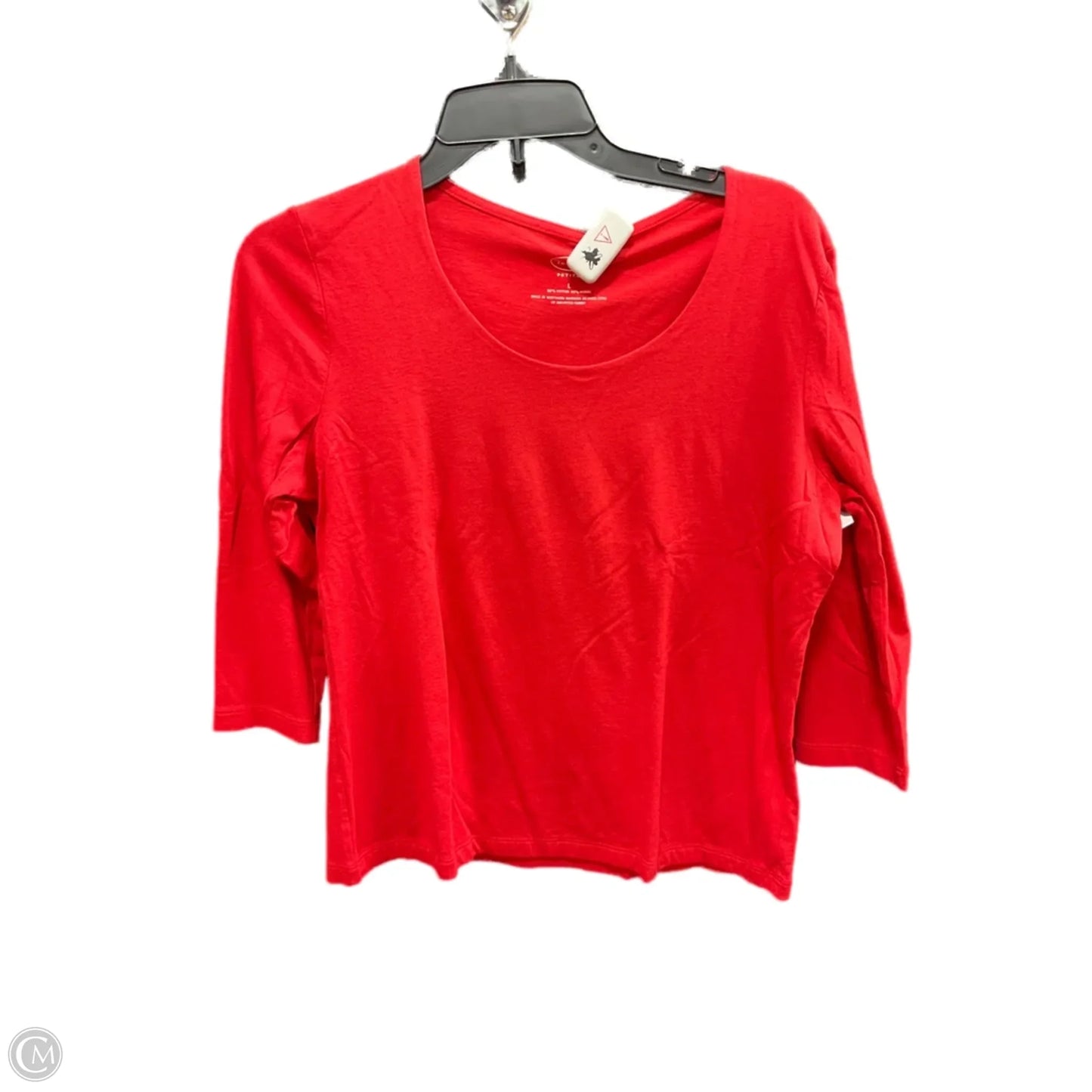 Top Long Sleeve Basic By Talbots In Red, Size: L