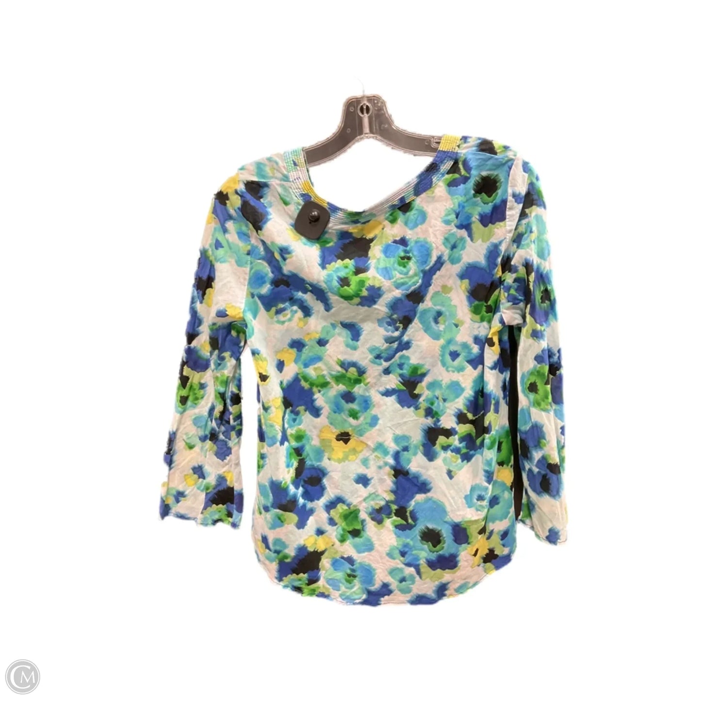 Top 3/4 Sleeve By Liz Claiborne In Multi-colored, Size: M