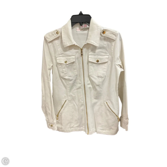 Jacket Denim By Belle By Kim Gravel In White Denim, Size: Xxs