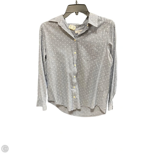 Blouse Long Sleeve By Liz Claiborne In Polkadot Pattern, Size: S