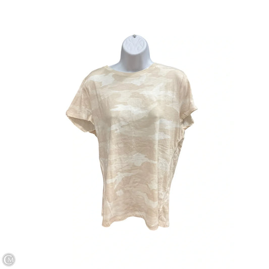 Athletic Top Short Sleeve By Athleta In Camouflage Print, Size: L