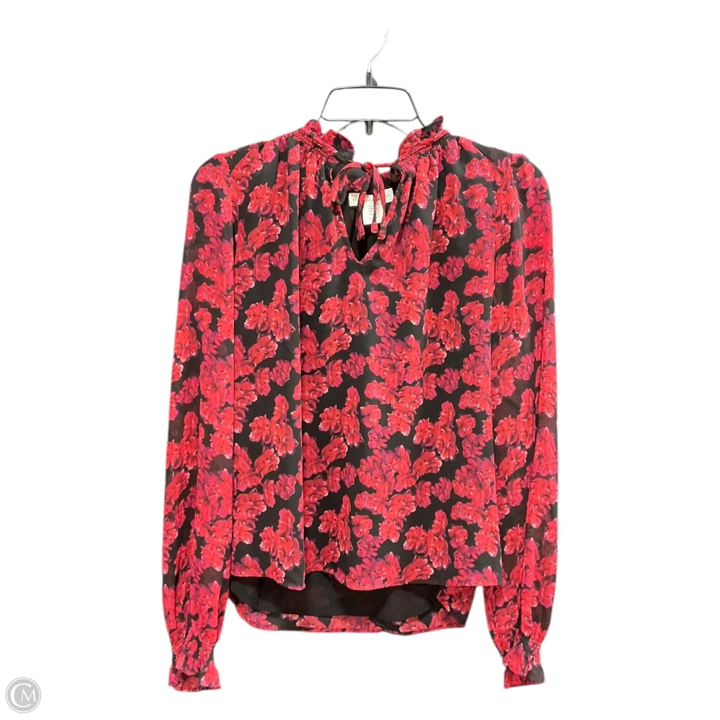 Top Long Sleeve By Cupcakes And Cashmere In Floral Print, Size: M