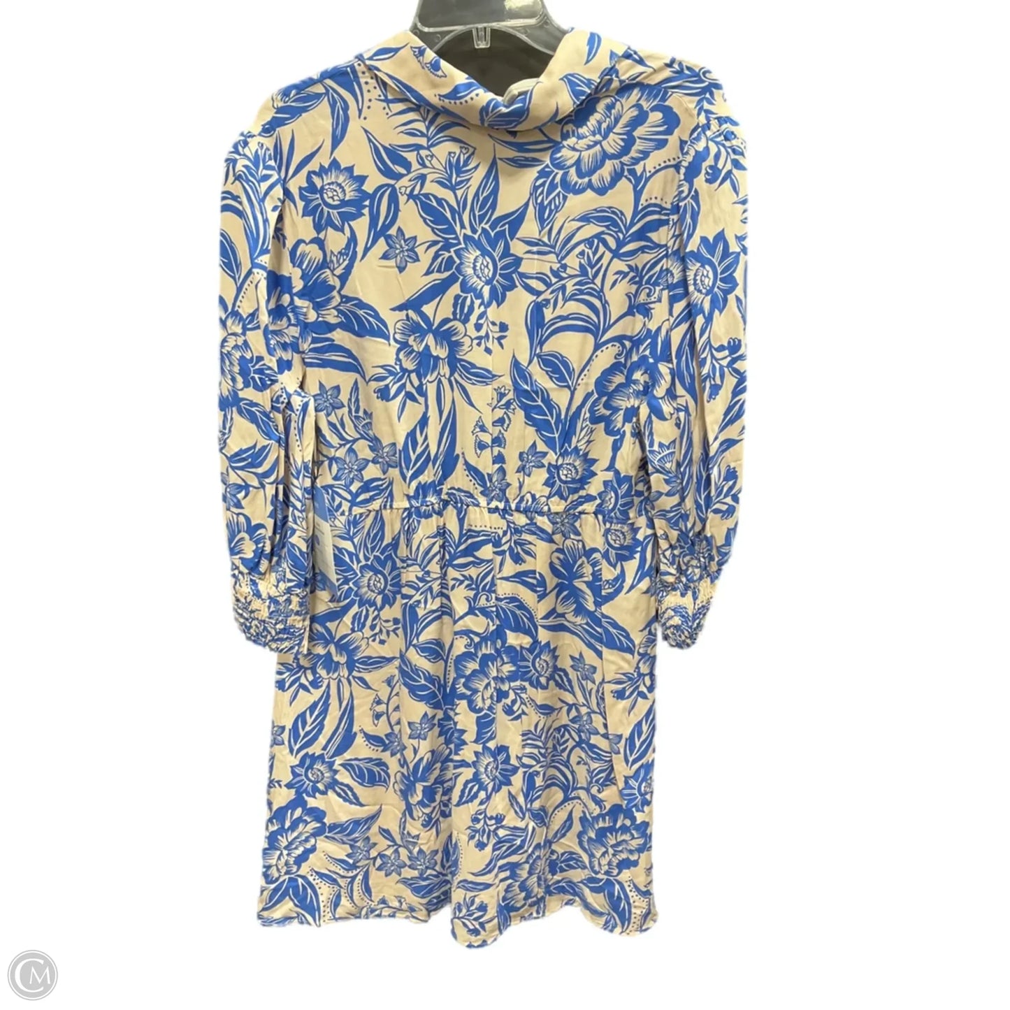 Dress Casual Midi By Cabi In Blue & Cream, Size: L